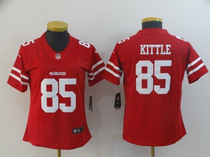 San Francisco 49ers George Kittle 85 2020 Nfl Red Womens Jersey Jersey