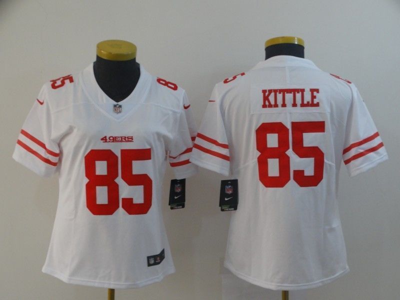 San Francisco 49ers George Kittle 85 2020 Nfl White Womens Jersey Jersey