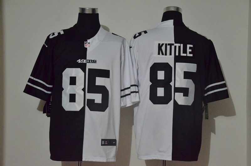San Francisco 49ers George Kittle 85 Nfl 2020 Black And White Jersey