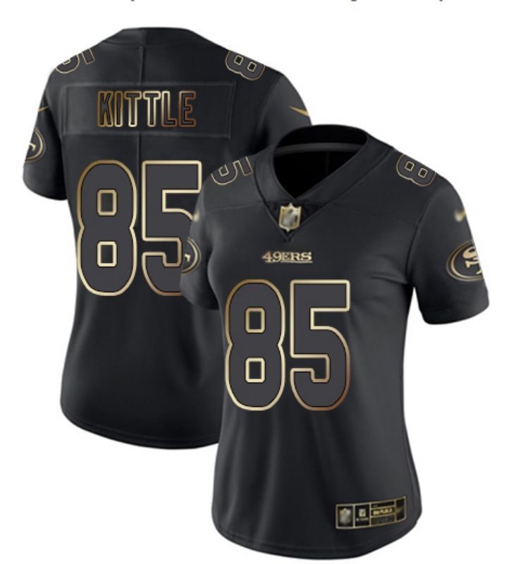 San Francisco 49ers George Kittle 85 Nfl 2020 Black Womens Jersey Jersey