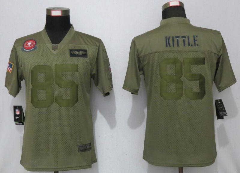 San Francisco 49ers George Kittle 85 Nfl 2020 Moss Green Jersey
