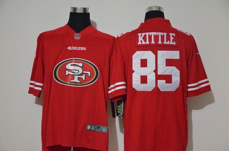 San Francisco 49ers George Kittle 85 Nfl 2020 Red Orange Jersey