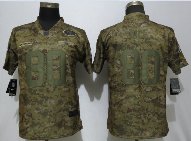 San Francisco 49ers Jerry Rice 80 2020 Nfl Camo Jersey Jersey