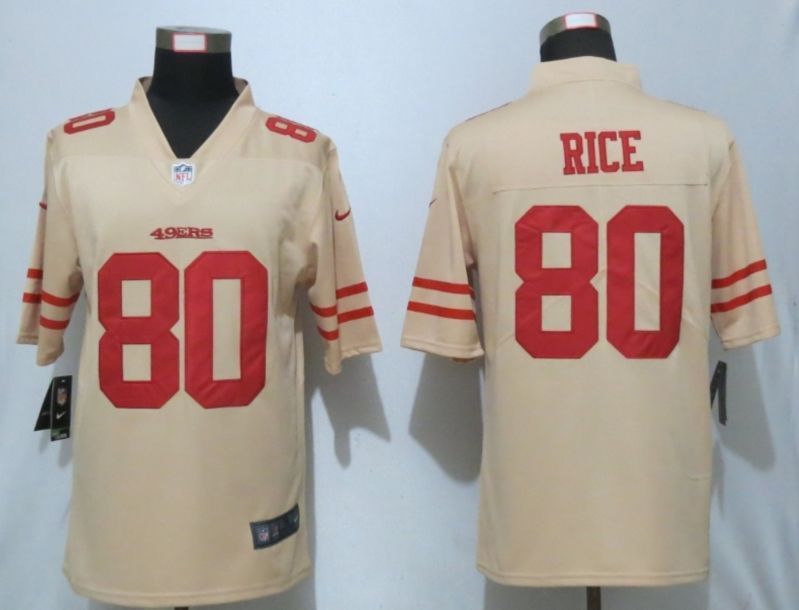 San Francisco 49ers Jerry Rice 80 2020 Nfl Golden Jersey Jersey