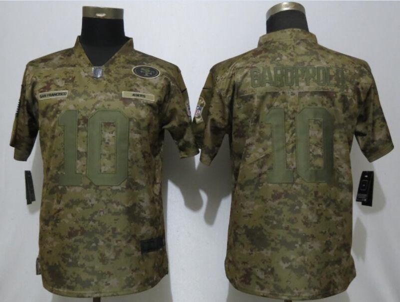 San Francisco 49ers Jimmy Garoppolo 10 2020 Nfl Camo Jersey Jersey