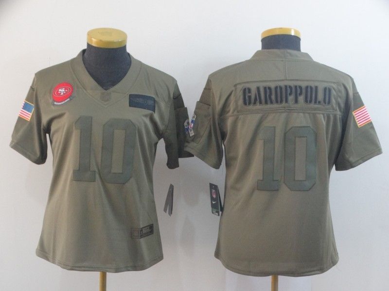 San Francisco 49ers Jimmy Garoppolo 10 2020 Nfl Camo Womens Jersey Jersey