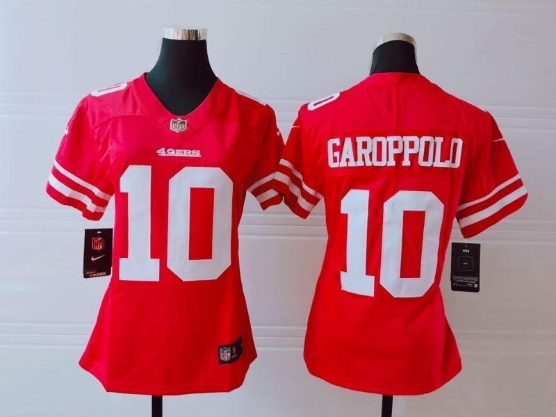 San Francisco 49ers Jimmy Garoppolo 10 Nfl 2020 Dark Pink Womens Jersey