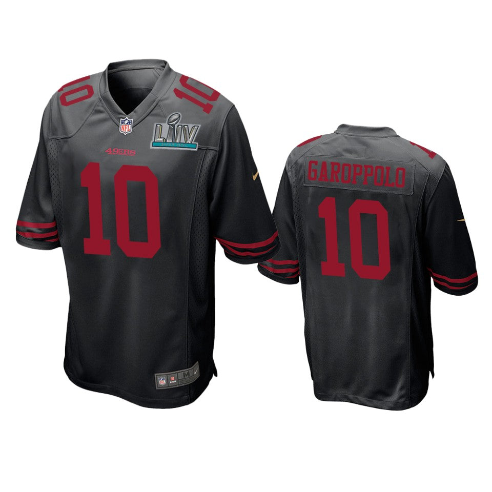 San Francisco 49ers Jimmy Garoppolo Black Super Bowl Liv Game Jersey