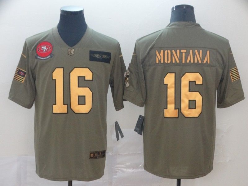 San Francisco 49ers Joe Montana 16 2020 Nfl Camo Jersey Jersey