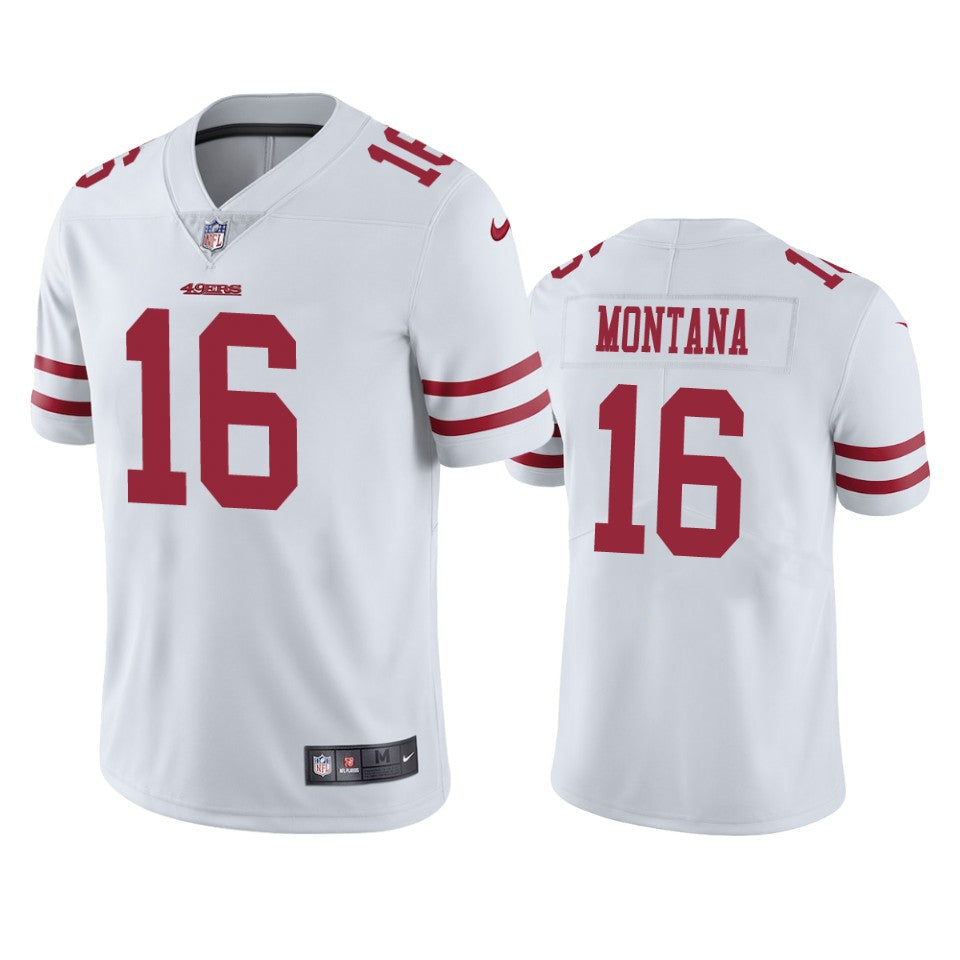 San Francisco 49ers Joe Montana White Vapor Limited Jersey
