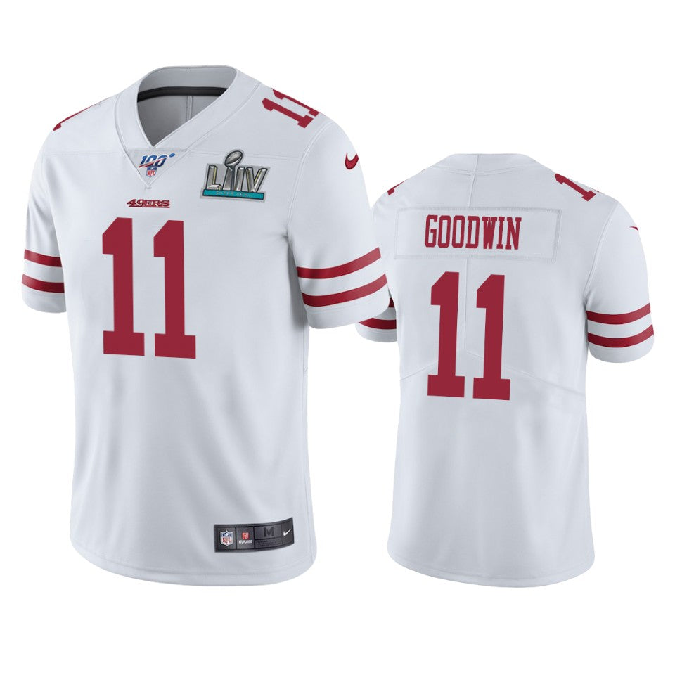San Francisco 49ers Marquise Goodwin White Super Bowl Liv Vapor Limited Jersey