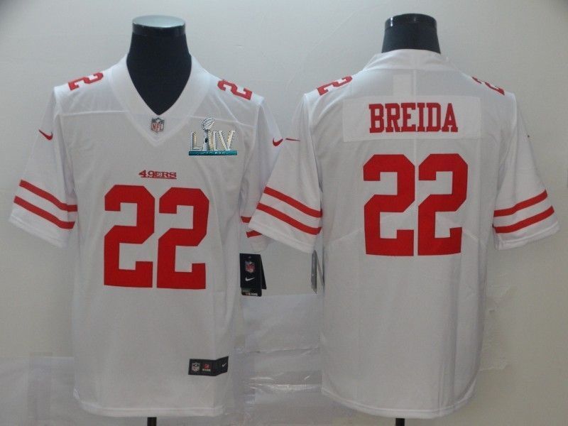 San Francisco 49ers Matt Breida 22 2020 Nfl White Jersey Jersey
