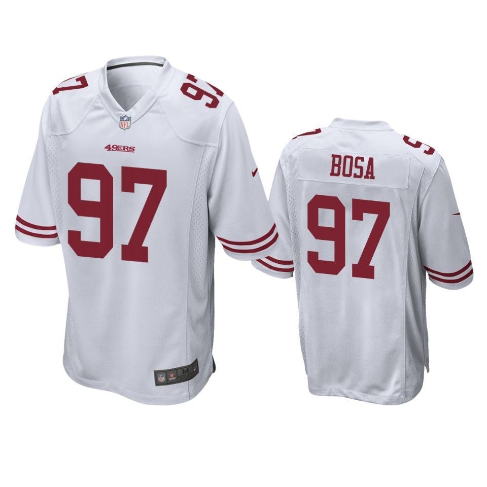 San Francisco 49ers Nick Bosa 2019 Nfl Draft White Game Jersey