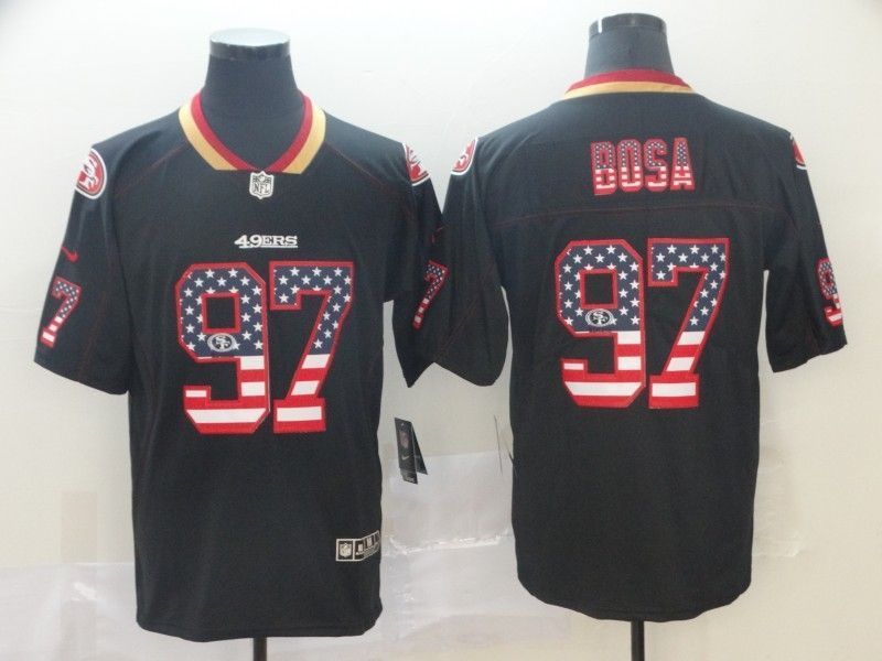 San Francisco 49ers Nick Bosa 97 American Flag 2020 Nfl Black Jersey Jersey