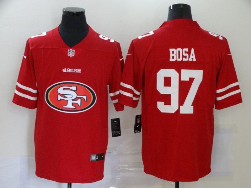 San Francisco 49ers Nick Bosa 97 Nfl 2020 Red Orange Jersey