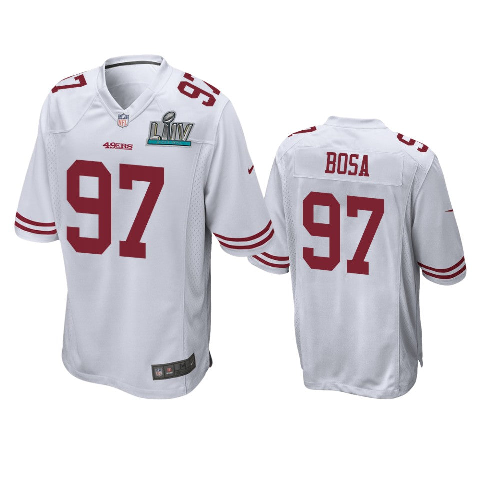 San Francisco 49ers Nick Bosa White Super Bowl Liv Game Jersey