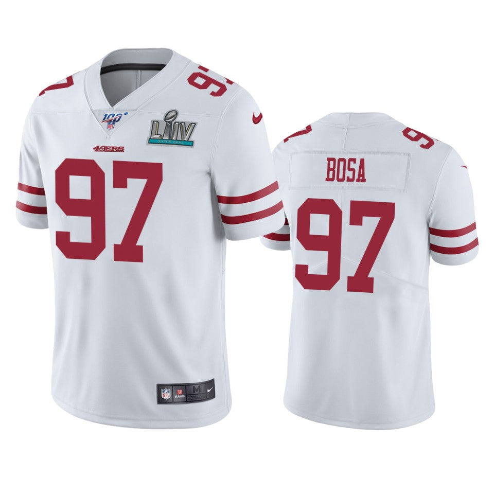 San Francisco 49ers Nick Bosa White Super Bowl Liv Vapor Limited Jersey