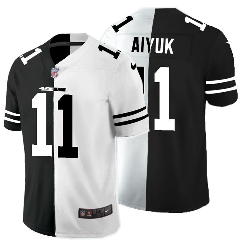 San Francisco 49ers On Aiyuk 11 Nfl 2020 Black And White Jersey