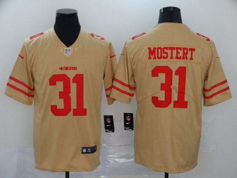 San Francisco 49ers Raheem Mostert 31 Nfl 2020 Light Brown Jersey