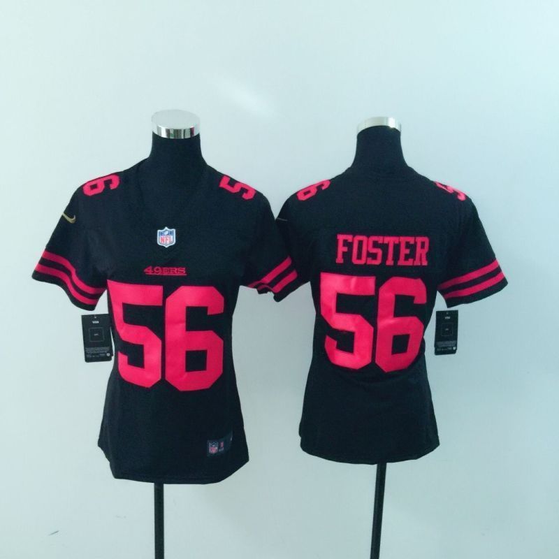 San Francisco 49ers Reuben Foster 56 Nfl 2020 Black Womens Jersey