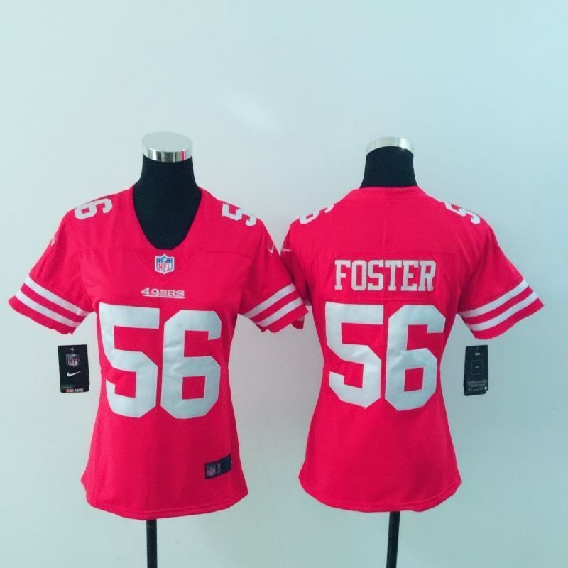 San Francisco 49ers Reuben Foster 56 Nfl 2020 Pink Womens Jersey