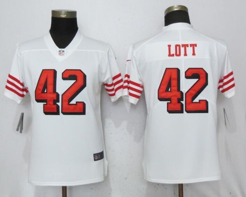 San Francisco 49ers Ronnie Lott 42 2020 Nfl White Jersey Jersey