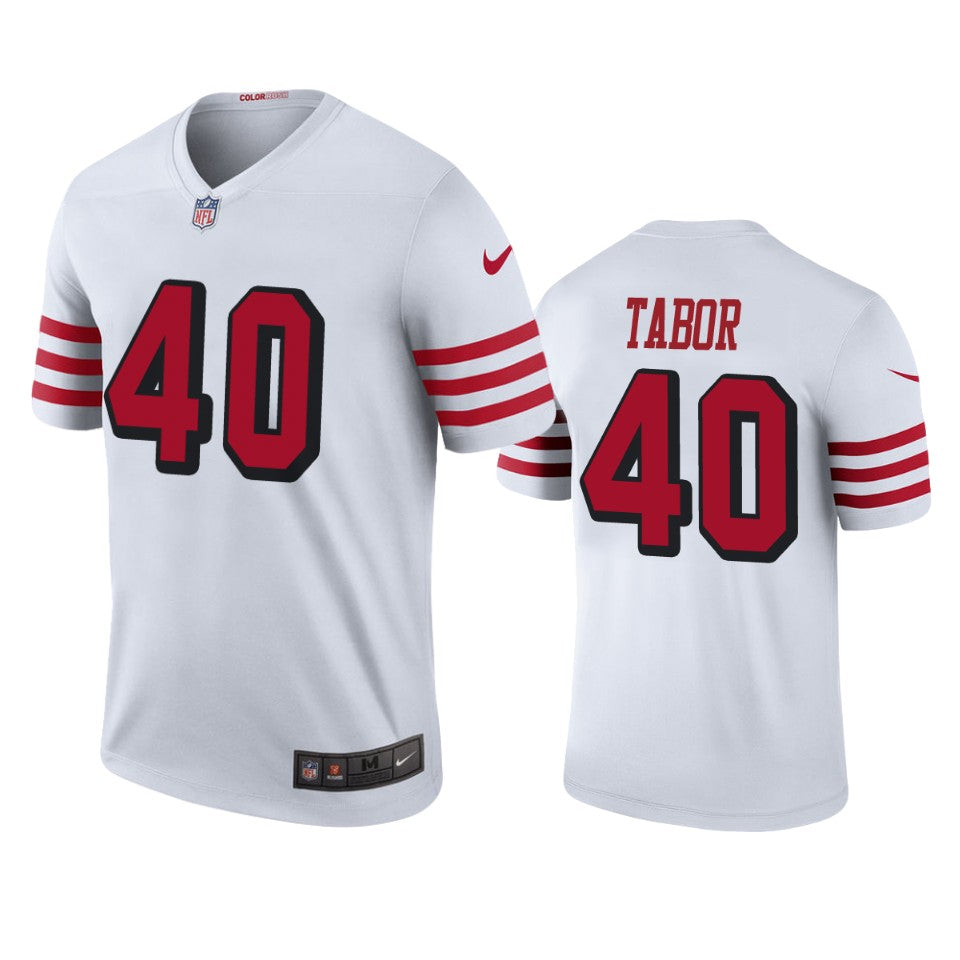 San Francisco 49ers Teez Tabor White Color Rush Legend Jersey