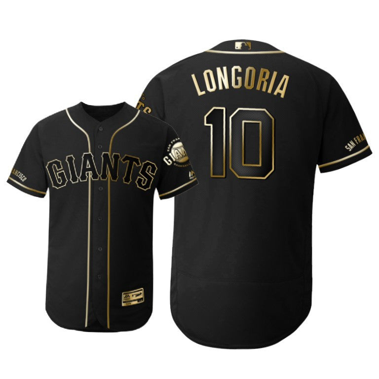 San Francisco Giants 10 Evan Longoria Mlb 2019 Golden Brandedition Black Jersey Gift For Giants Fans