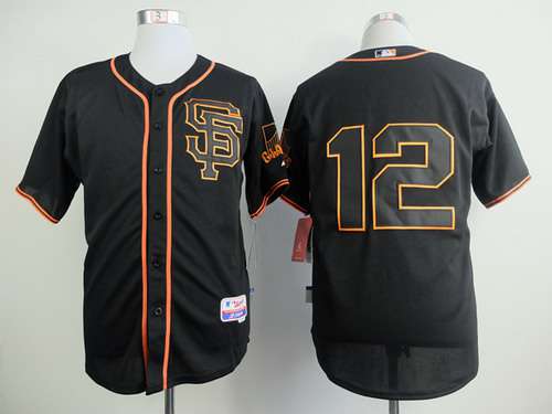 San Francisco Giants 12 Joe Panik 2015 Black Sf Edition Jersey