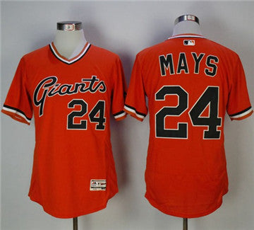 San Francisco Giants 24 Willie Mays Orange Flexbase Authentic Collection Cooperstown Stitched Mlb Jersey