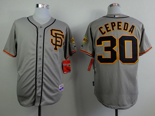 San Francisco Giants 30 Orlando Cepeda Gray Sf Edition Cool Base Jersey