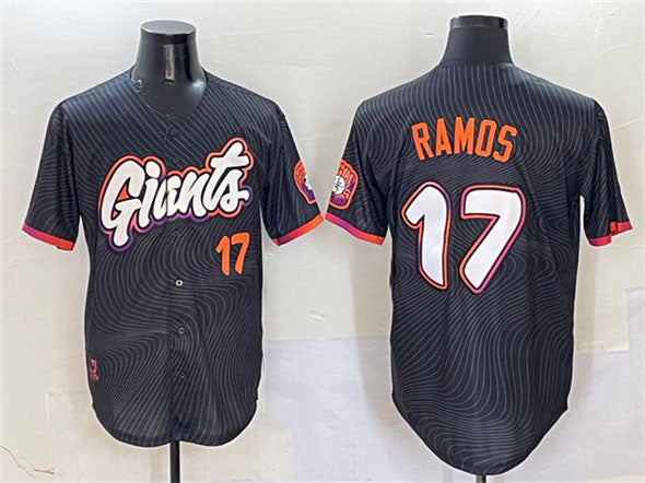 San Francisco Giants #17 Heliot Ramos Anthracite 2025 City Connect Limited Stitc