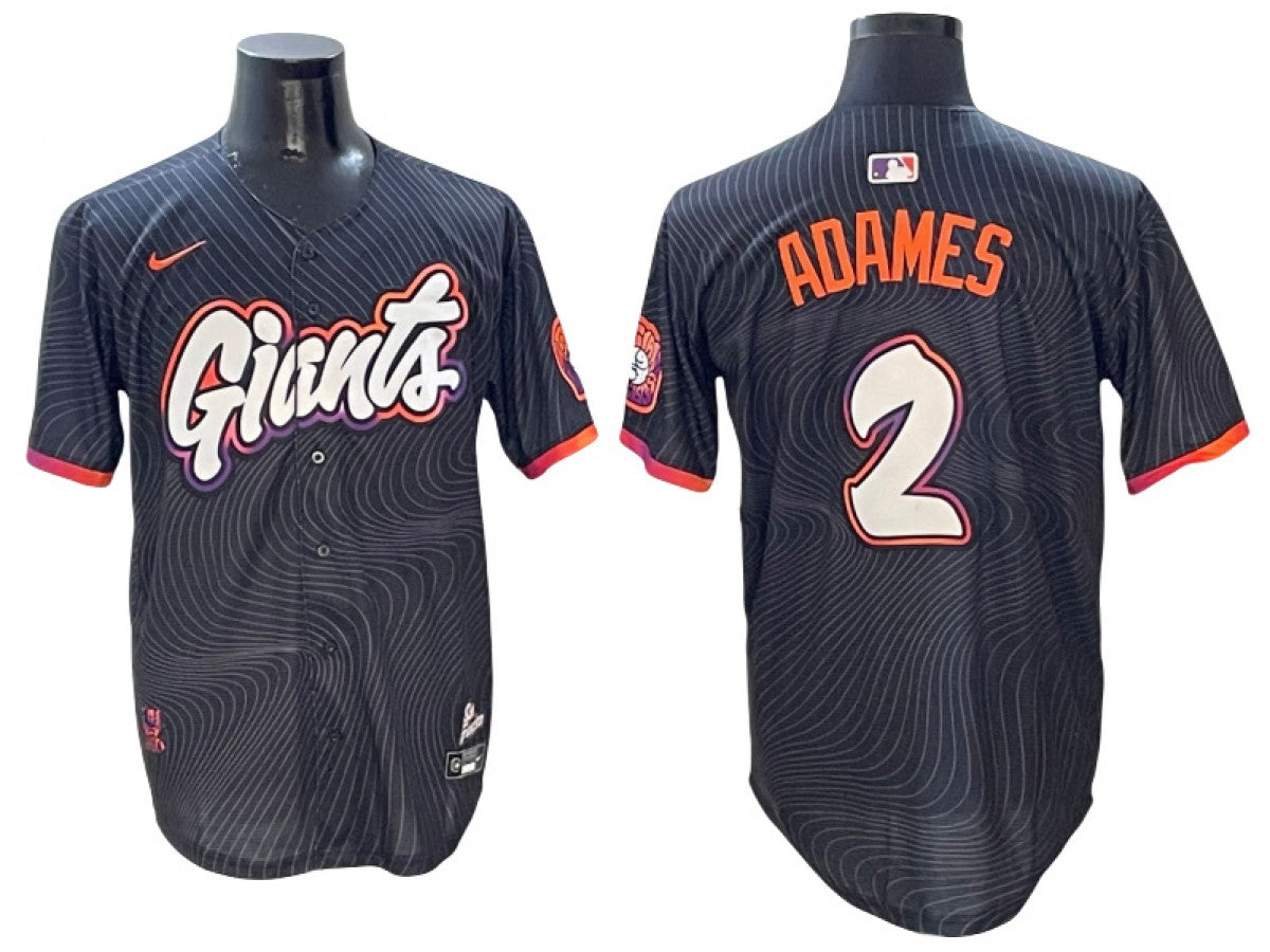 San Francisco Giants #2 Willy Adames Black 2025 City Connect Jersey