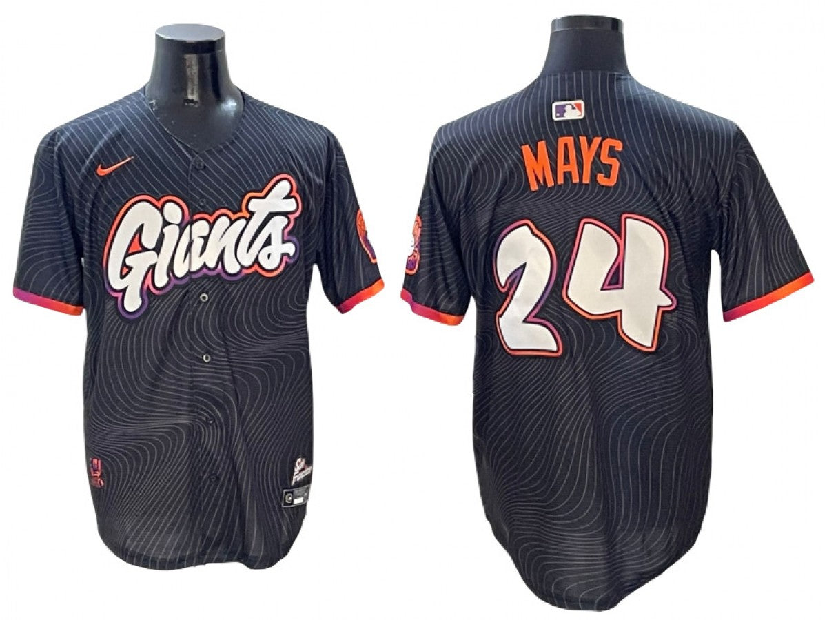 San Francisco Giants #24 Willie Mays Black 2025 City Connect Jersey