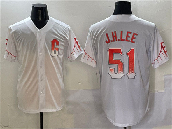 San Francisco Giants #51 Jung Hoo Lee White City Connect Cool Base Stitched Base