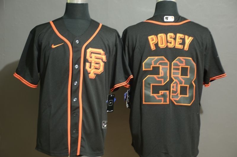 San Francisco Giants Buster Posey 28 2020 Mlb Black Jersey