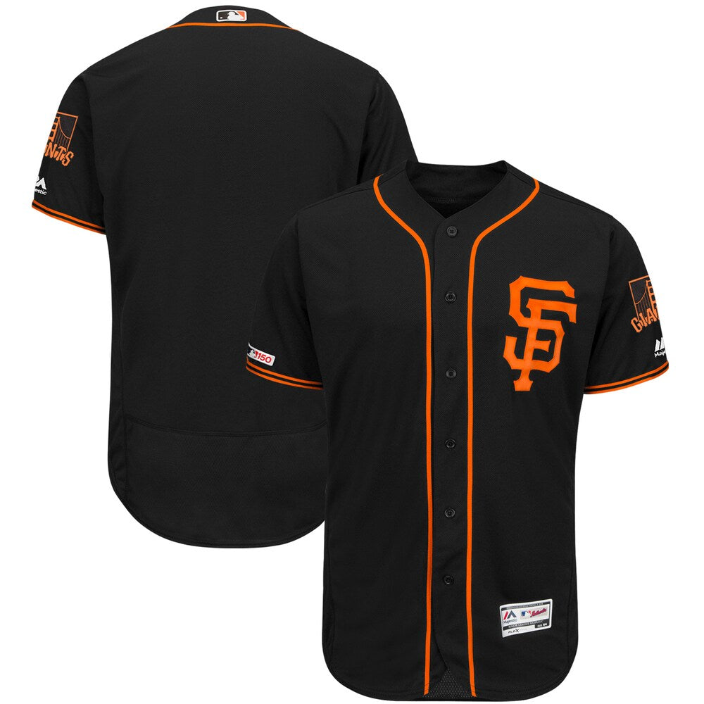 San Francisco Giants Majestic Alternate Flex Base Collection Team Jersey Blackorange