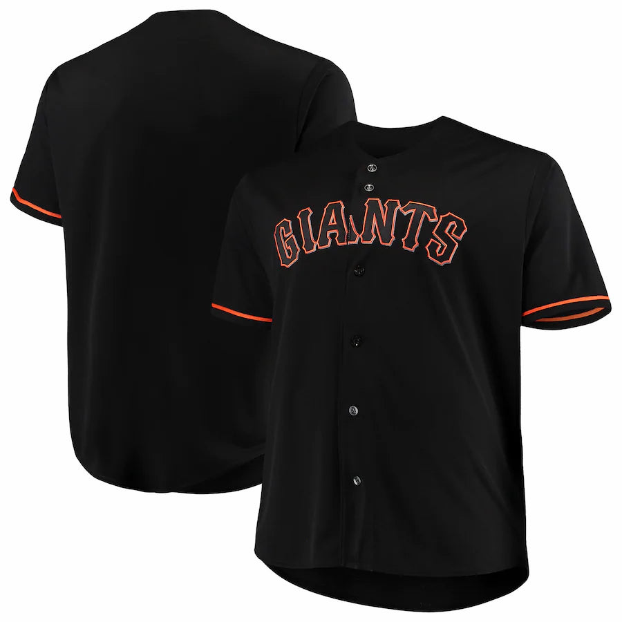 San Francisco Giants Majestic Big And Tall Pop Fashion Jersey Black