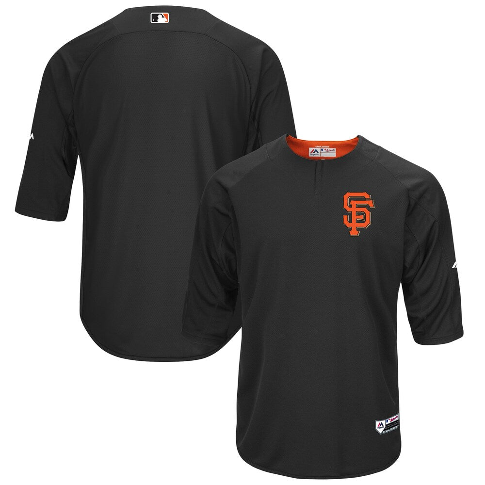 San Francisco Giants Majestic Collection On field 34 sleeve Batting Practice Jersey Black