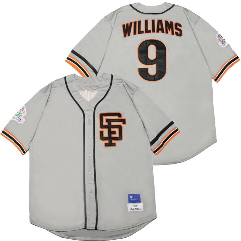 San Francisco Giants Matt Williams 9 Mlb 2020 Grey Jersey