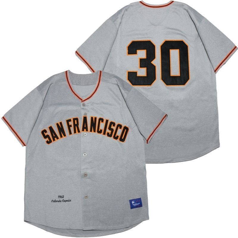 San Francisco Giants Orlando Cepeda 30 Mlb 2020 Grey Jersey