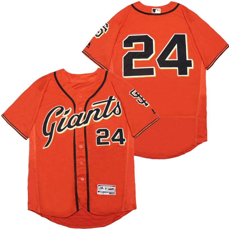 San Francisco Giants Willie Mays 24 Mlb 2020 Orange Jersey