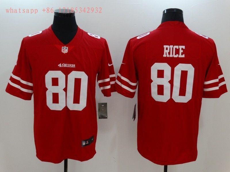 San Francisco Jerry Rice 80 2020 Nfl Red Jersey Jersey