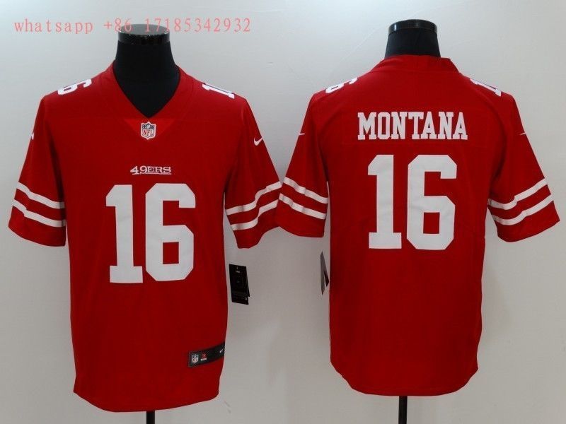 San Francisco Joe Montana 16 2020 Nfl Red Jersey Jersey