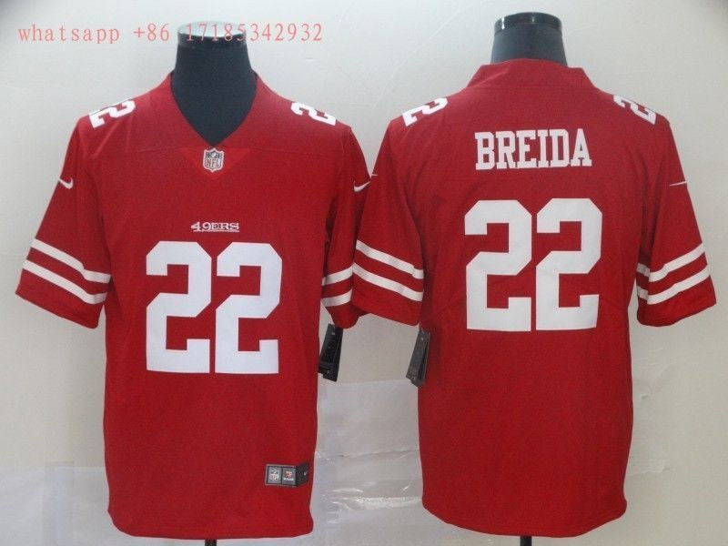 San Francisco Matt Breida 22 2020 Nfl Red Jersey Jersey