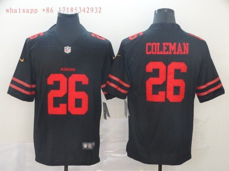 San Francisco Tevin Coleman 26 2020 Nfl Black Jersey Jersey