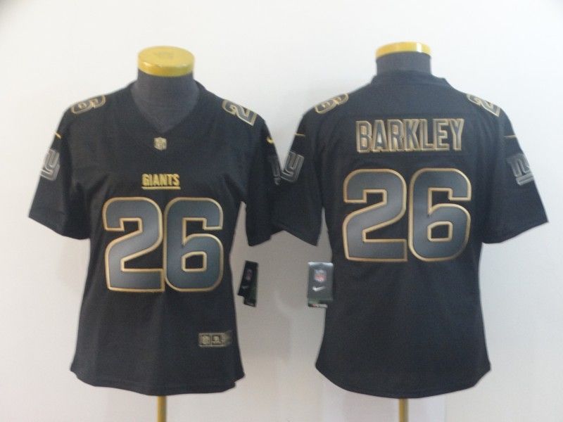 Saquon Barkley 26 New York Giants Nfl Explosion Legendary Gold Black Jersey