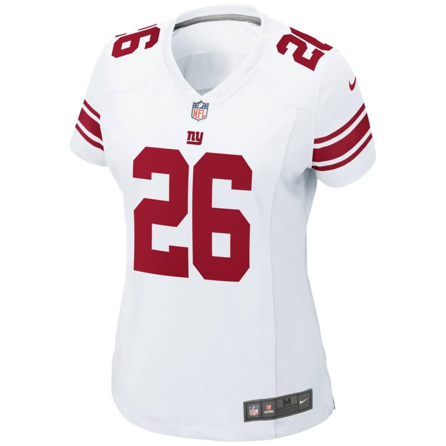 Saquon Barkley New York Giants Womens 2018 Nfl Draft Pick Game Jersey White