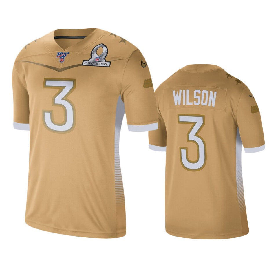 Seahawks Russell Wilson Nfc 2020 Pro Bowl Gold Game Jersey