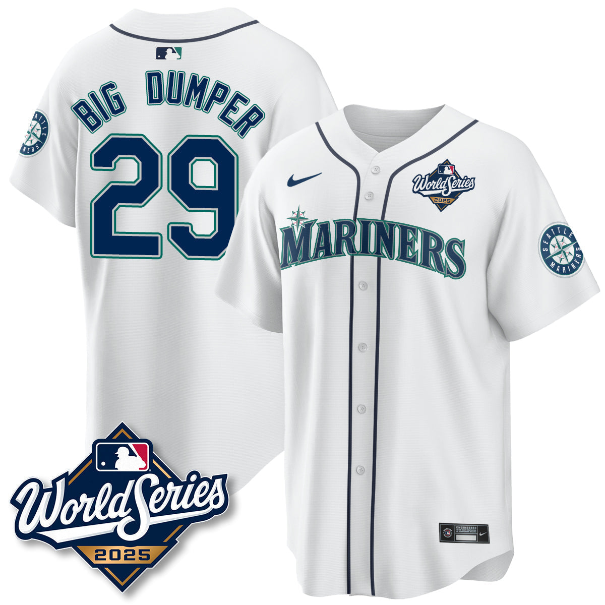 Seattle Mariners 2025 World Series Jersey All Stitched
